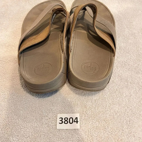 Fitflop MensTaupe Sling Nylon Walking Sandal 11 Flat Comfort Slip On Casual - Picture 12 of 12